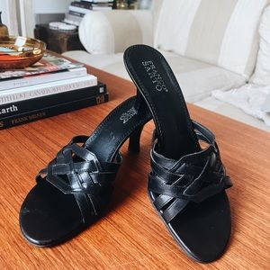 Black Vintage Franco Sarto Italian Kitten heels